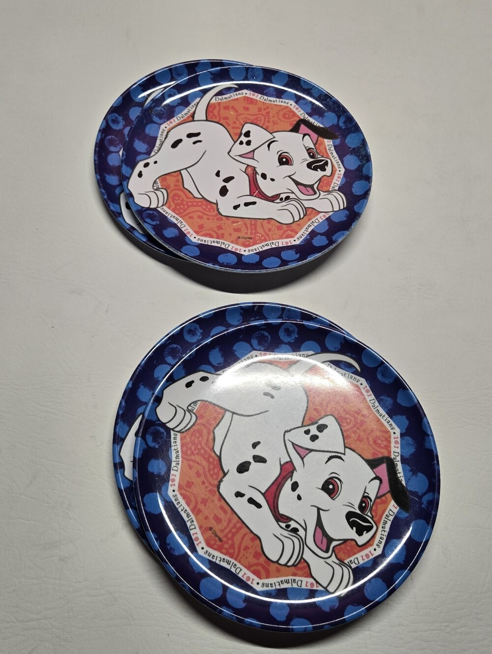 Disney 101 Dalmatians Melamine Plates - Set of 4 Vintage 90s Disney